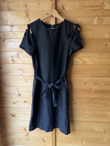 Ymc black linen - black, belted