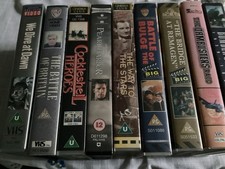 9 Second World War Films and Stories VHS Video Tapes In Good Condition