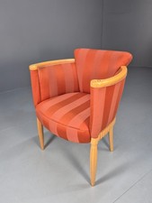 Vintage Tub Chair Red Stripe Modern Reproduction EB10171 VCLO