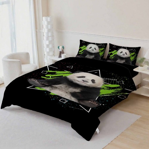 Panda theme quilt cover set - panda,