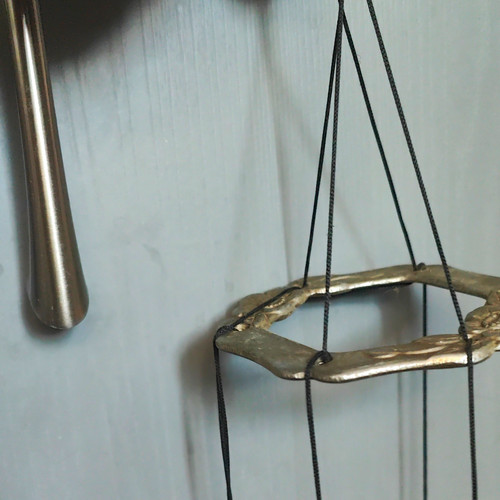 Hanging metal fish mobile - hanging,