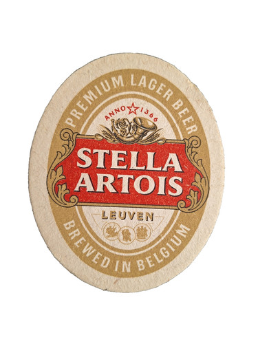 Stella artois beer mat - stella,