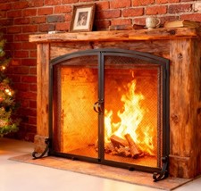 2-Pannel Fireplace Screen with
