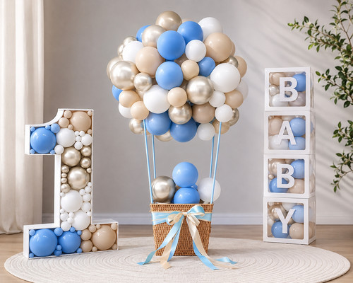 Baby shower balloon display - shower,