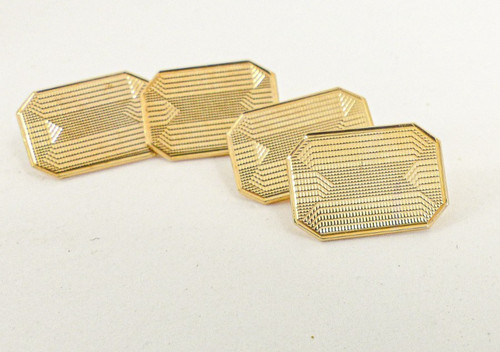 9ct yellow gold - yellow, cufflinks