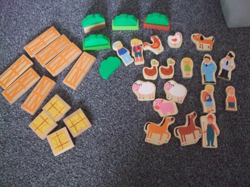 Wooden farm play set - play,