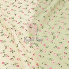 Pretty Rose buds printed 100% Cotton Fabric - Shabby chic Vintage Sewing craft