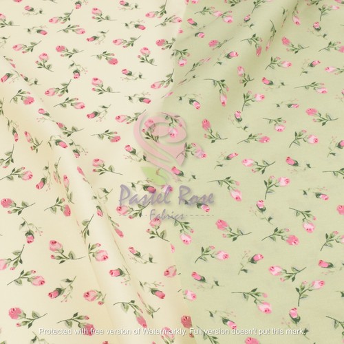 Pretty rose buds printed 100 - pretty,