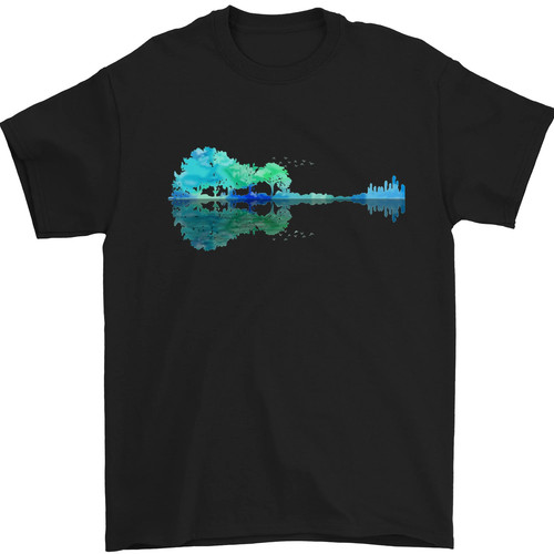 Guitar reflection guitarist - guitar,