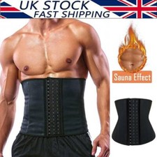 Men Latex Waist Trainer Corsets for Weigh Loss Sweat Modling Belt Sauna Sweat UK