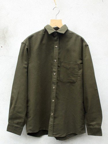 Moleskin shirt olive green - moleskin,