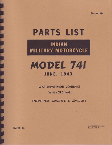 Indian 741 wwii motorcycle - 741,