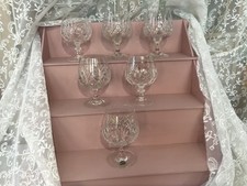 Bohemian Crystal Brandy Ballon Glasses with Origonal Box set of 6