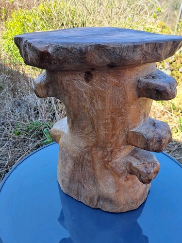 Rustic elm side - rustic, table