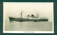 PRINCE LINE, M V MALTESE PRINCE,vintage postcard