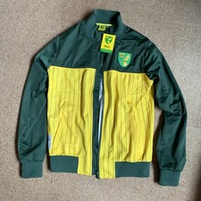 Official Norwich City Football Club Track Jacket Men’s Small Retro Yellow Green