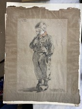 Antique Preparatory Sketch Painting "The Bully" 1879 Signed Thomas Walter Wilson