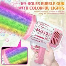 Bubble Gun Toy Kids LED Lights