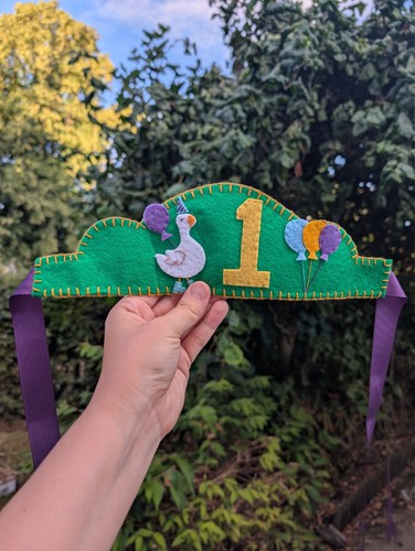 1st birthday crown handmade - birthday,
