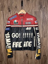 Exact Yamaha Michelin Italian Leather Biker Racing Jacket women’s size 46 