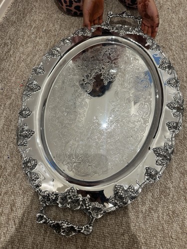 Vintage silver plated - vintage, oval