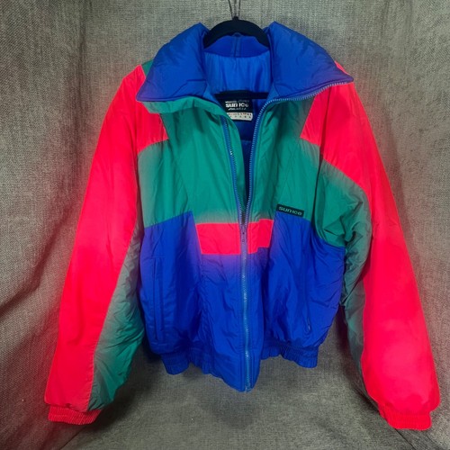 Vtg color block ski jacket - block,