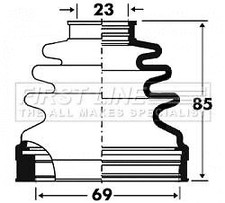 FIRST LINE Front Inner CV Boot