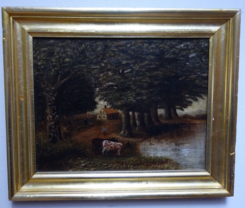 Original antique naive oil - original,