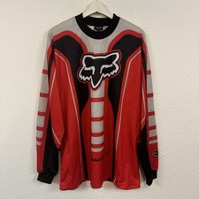 Vintage Fox Racing Jersey Red LS Black Men’s Size XL Motocross Bike MTB MX Trail