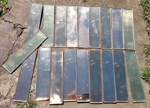Antique brass finger plates - antique,