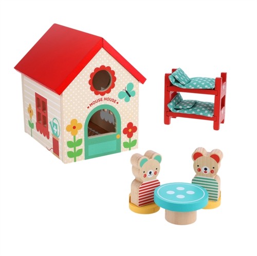 Mouse house wooden play set - set, by