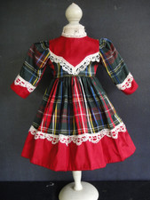 Silk tartan dress for - silk, vintage