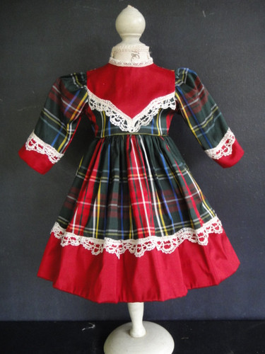 Silk tartan dress - tartan, for