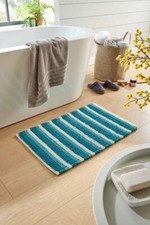 Padstow Stripe Bath Mat Cotton