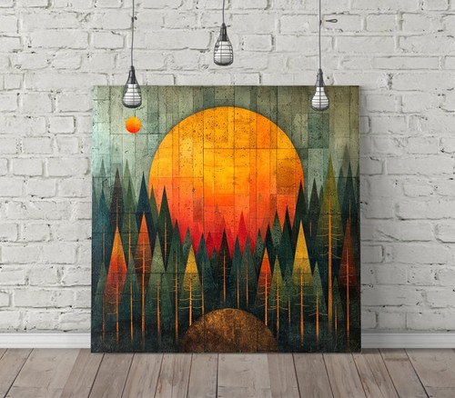 Sunrise forest abstract - sunrise,