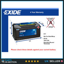 Car Battery EB852 Exide 017