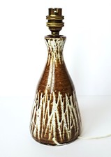 VINTAGE MID CENTURY 60s 70s STUDIO ART POTTERY FAT LAVA CERAMIC TABLE LAMP BASE