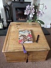 Victorian Solid Pine Clerks Sloped Writing Desk