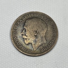 1917 George V One Penny | Bronze British Coin | Circulated Collectable