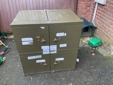 Large steel and brass cabinet - large,