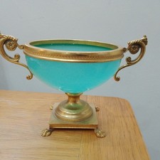 VINTAGE FRENCH GILT METAL BLUE