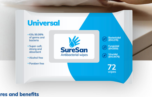 Pack wipes antibacterial - x,