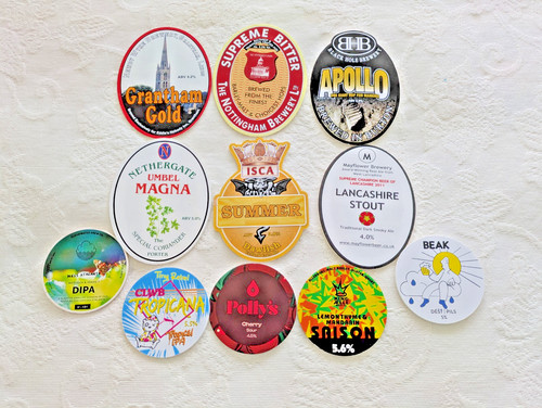 Joblot beer pump badges - of,