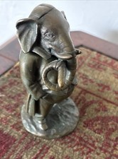Vintage Solid Bronze Elephant