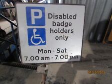 DISABLED DRIVERS ONLY  VINTAGE STREET SIGN SINGLE SIDED  MEDIUM