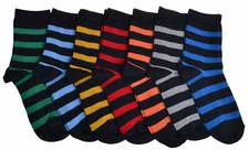 7 Pairs of Boys Stripe socks -