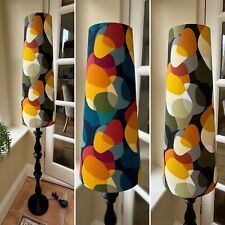 Retro Tall Tapered Cone Lamp Shade Sixties Fabric 60's 70's Vintage Bold Spot