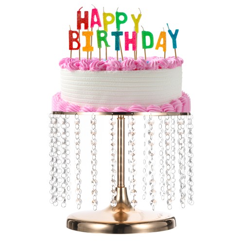 Metal cake stand with - cake,
