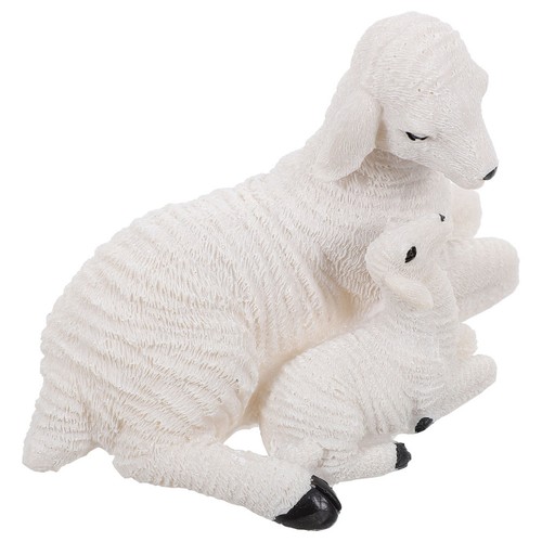 White resin goat statue - resin,