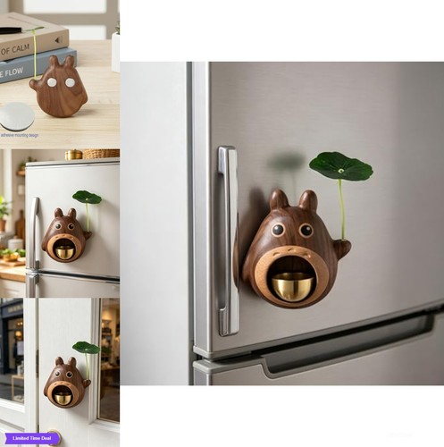 Magnetic door chime bell - magnetic, brass